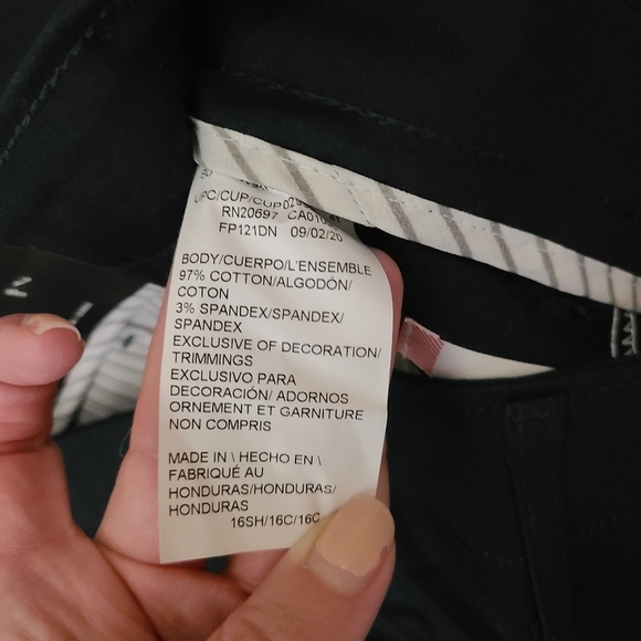 Women's Slim Fit Bootcut Stretch Twill Pants, Dark Navy Size 16 Short - Picture 7 of 7